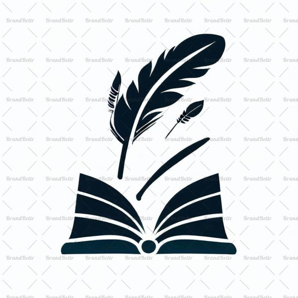 Offenes Buch und Feder
